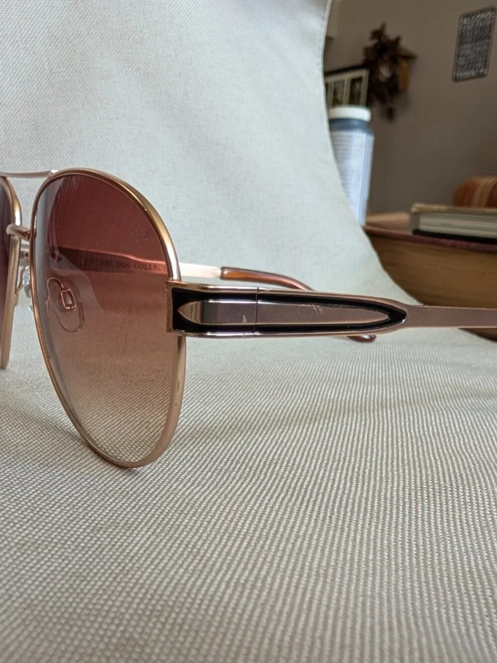 Rachel Zoe RZ Cleo Gold Frame Aviator Sunglasses